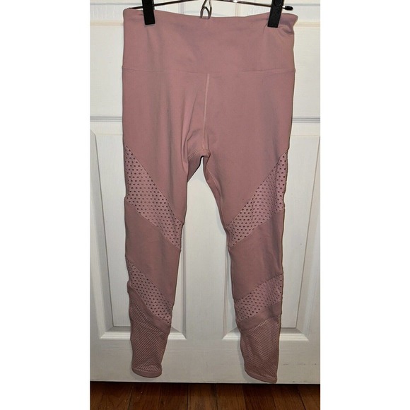 Lorna Jane Pants - Lorna Jane Pink Mesh Panel Tights Size M Medium